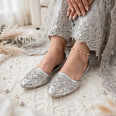 Silver Starlight Bridal Khussa