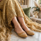 Golden Glamour Stone Khussa