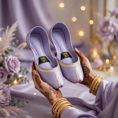 Lavender Minimal Gold Khussa