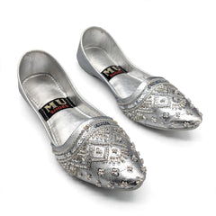 Silver Starlight Bridal Khussa