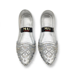Silver Starlight Bridal Khussa